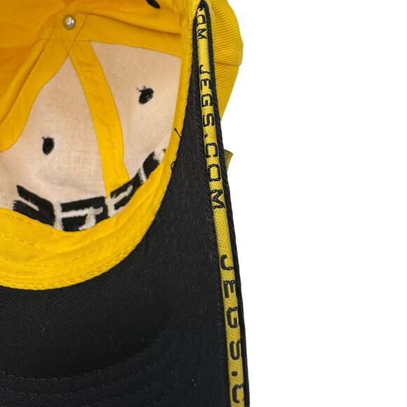 JEGS High Performance Baseball Cap Yellow Black Adjustable Hat Jegs.com Logo - Picture 6 of 6